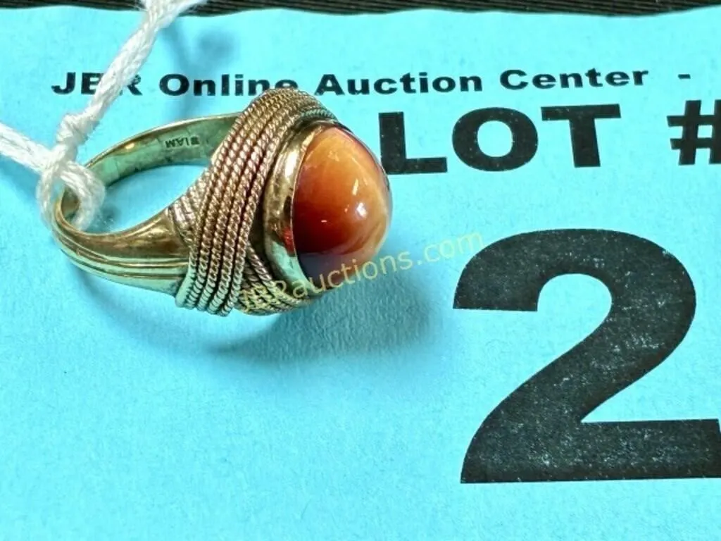 14K SIAM TIGER EYE RING - SEE SCALE PIC FOR TW