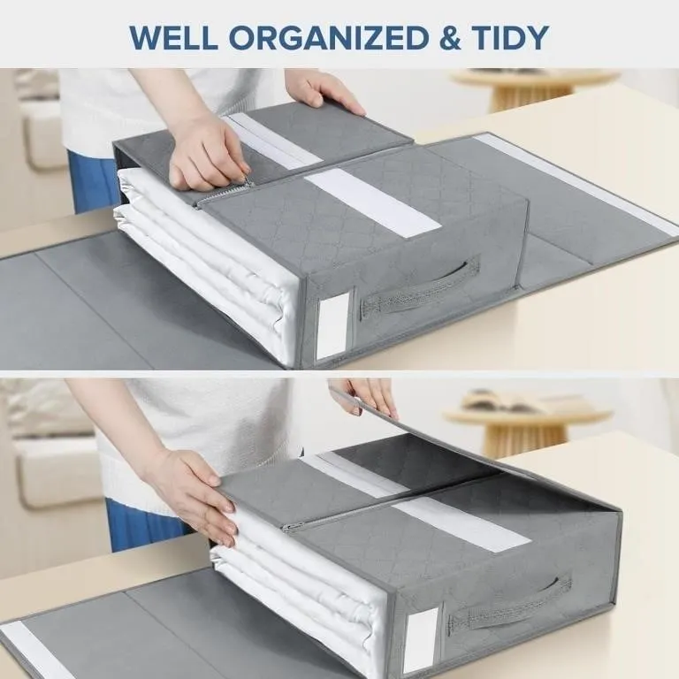 Bed Sheet Organizer and Storage 3 Pack (Queen or s