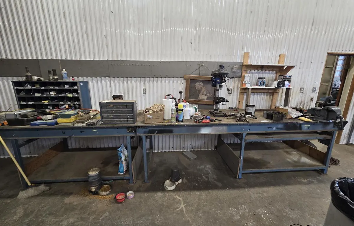 Shop Workbench w/ Drill Press, Vise & Tools
UNRESERVED