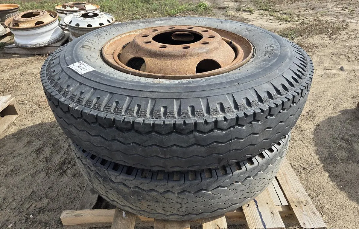 Pair of Dunlop 11.00-22 Truck Tires on Rims
UNRESERVED