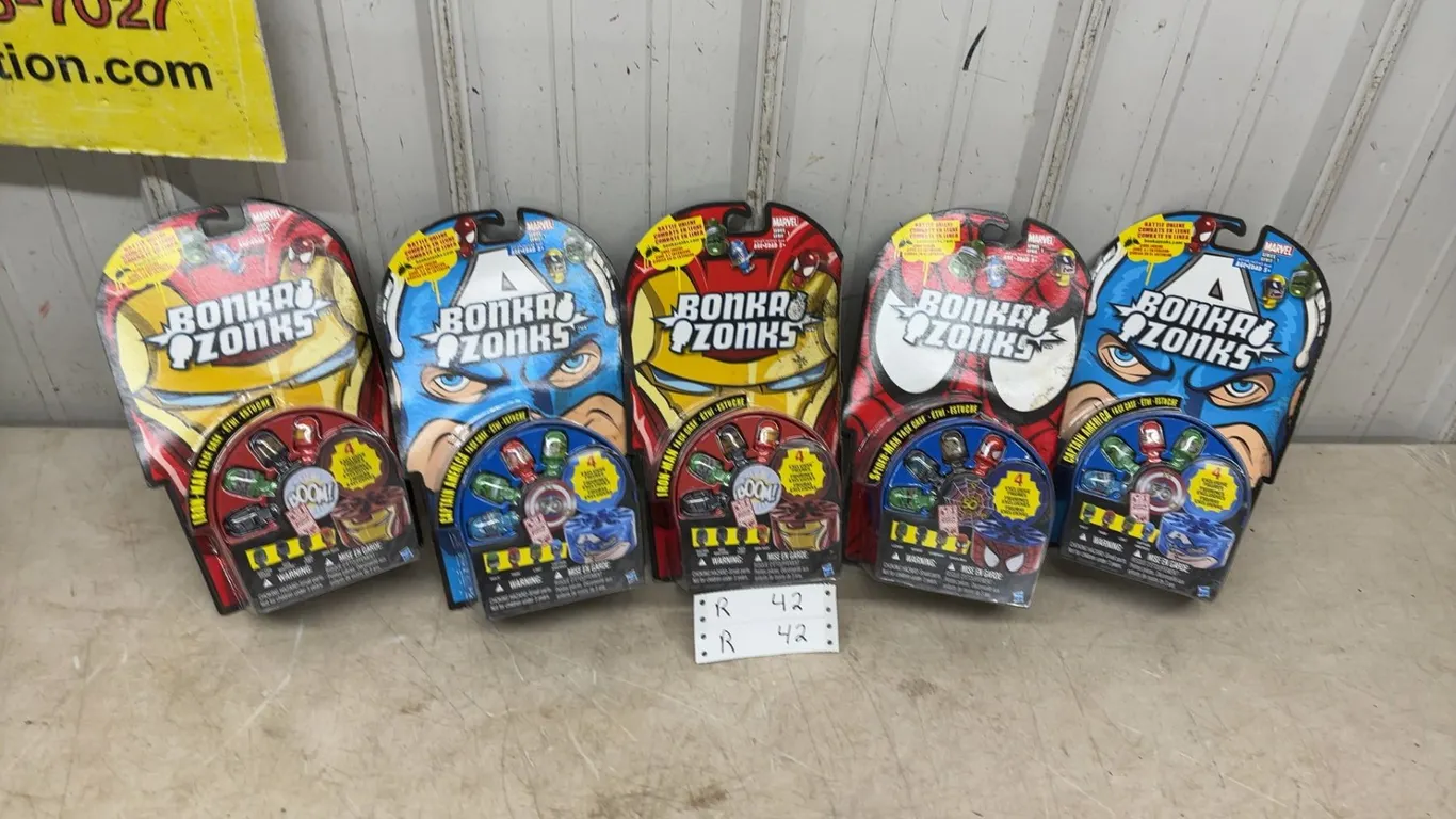 Marvel Bonkazonks Iron Man and Captain America Face Case Battle Drums, 5 Pkgs.