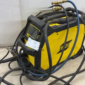 ESAB EMS 215ic Multi-Process Welder, Tweco 180 MIG Gun, Regulator, and Cables