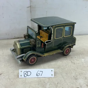 Vintage SH Horikawa Japan Tin Toy Battery Operated Car, Measures 10” Across