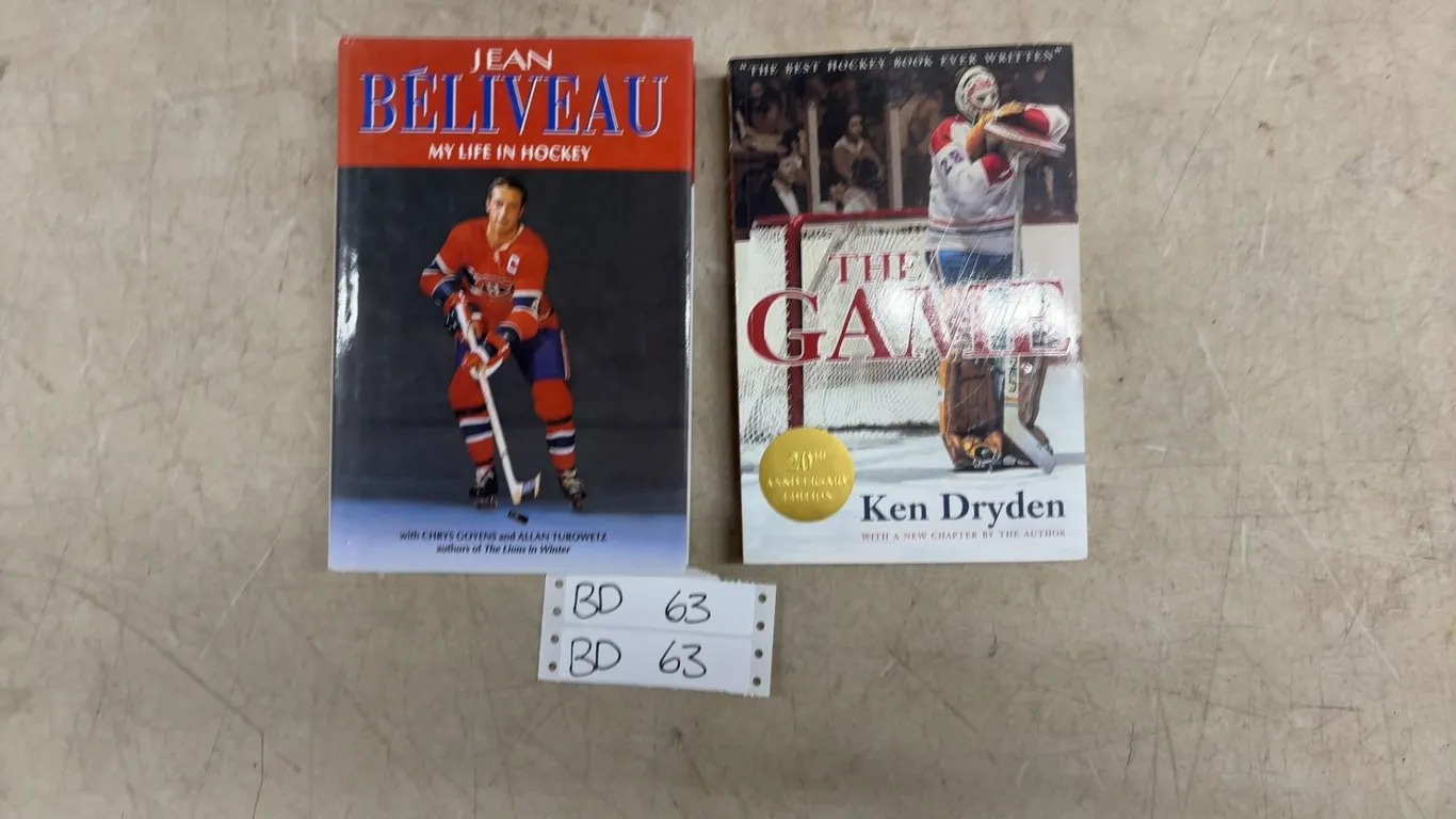 Ken Dryden And Team Béliveau Montreal Canadiens Autographed Books