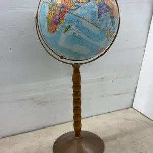Vintage Replogle Raised Relief Floor/Pedestal World Globe, 31” Tall