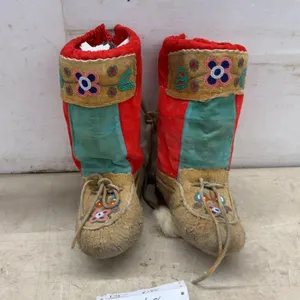 Vintage First Nations High-Top Beaded Mukluks/Moccasins