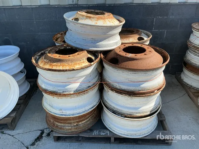 Quantity of (13) 24.5 Steel Wheels