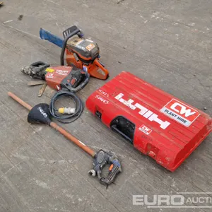 Husqvarna Petrol Chainsaw, Hilti 110Volt Hand Held Breaker (2 of), Soil Pick 