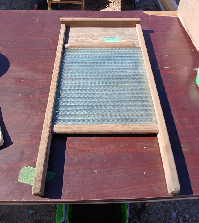 antique glass washboard