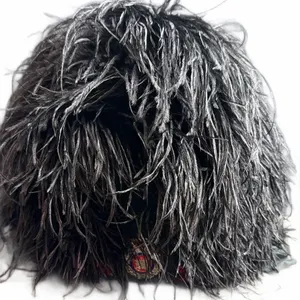 Edmonton Police Service Ceremonial Bearskin Hat with Badge and Plume
