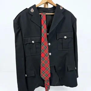 Edmonton Police Service Dress Uniform Jacket, Badge, Buttons, and Tartan Tie
