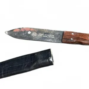 "Official" Rover Boy Scouts of Canada Folding Knife with Sheath, Wood Handle