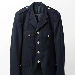 British Metropolitan Police Uniform Jacket Fortrel Wool Blend Silver Crown Buttons