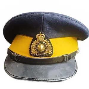 RCMP Dress Cap by William Scully Ltd 7 1/4 Size Yellow Band Badge