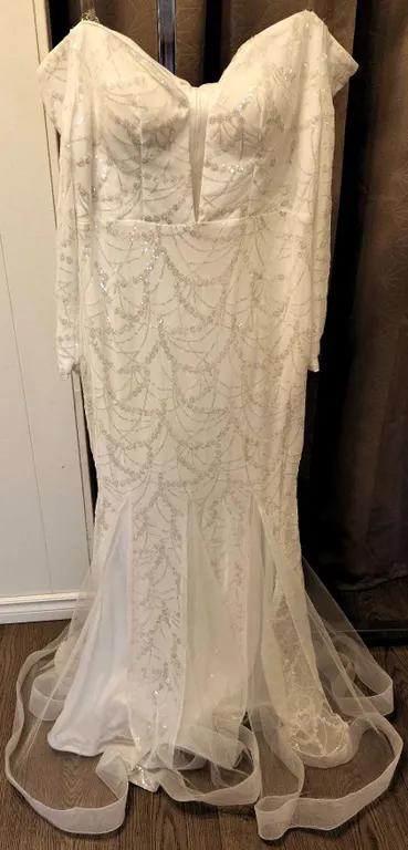 Miss Ord Sequined Bridal Gown with Sheer Train