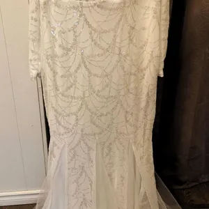 Miss Ord Sequined Bridal Gown with Sheer Train