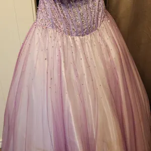 Jovani Formal Gown With Purple Sequin and Rhinestone Embellishments