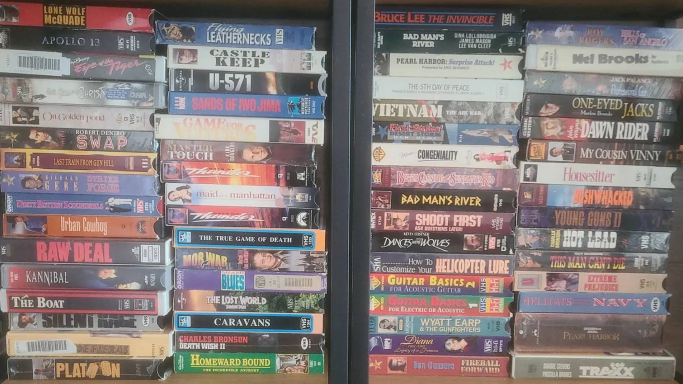 Assorted VHS Tapes Action Drama Comedy War
