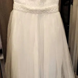 White Bridal Gown with Beaded Floral Accents