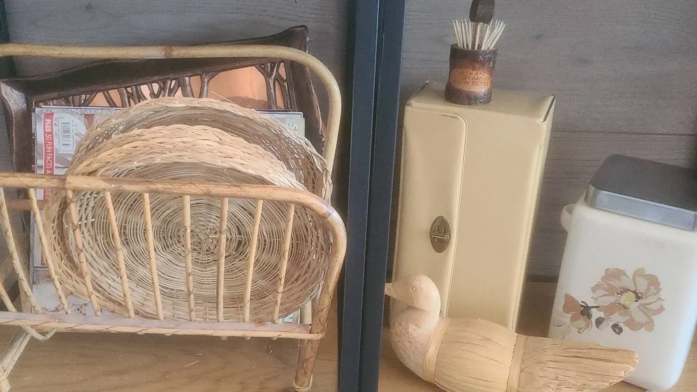 Home Decor Including Magazine Rack, Decorative Containers, Baskets