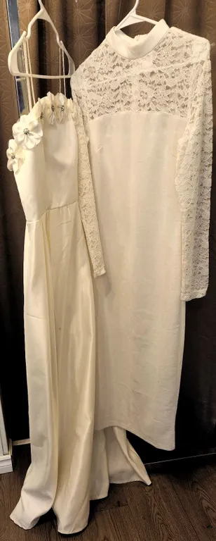 Bridal Gown Without Tags and Shein Stretch Lace Detail Dress Size Medium