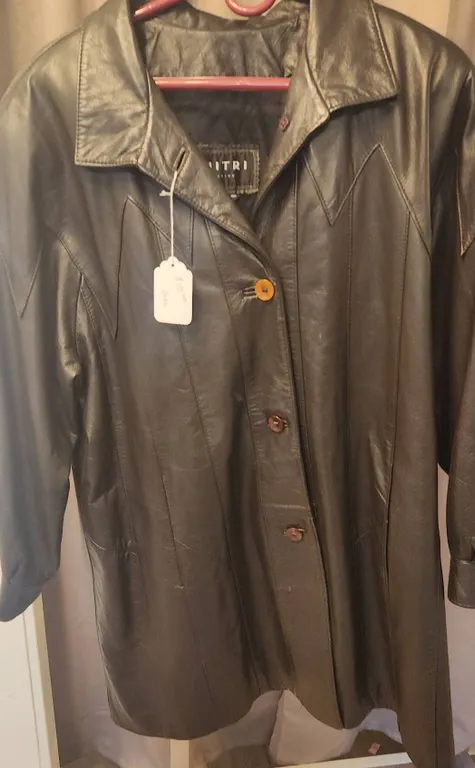 Dimitri Collection Black Leather Coat
