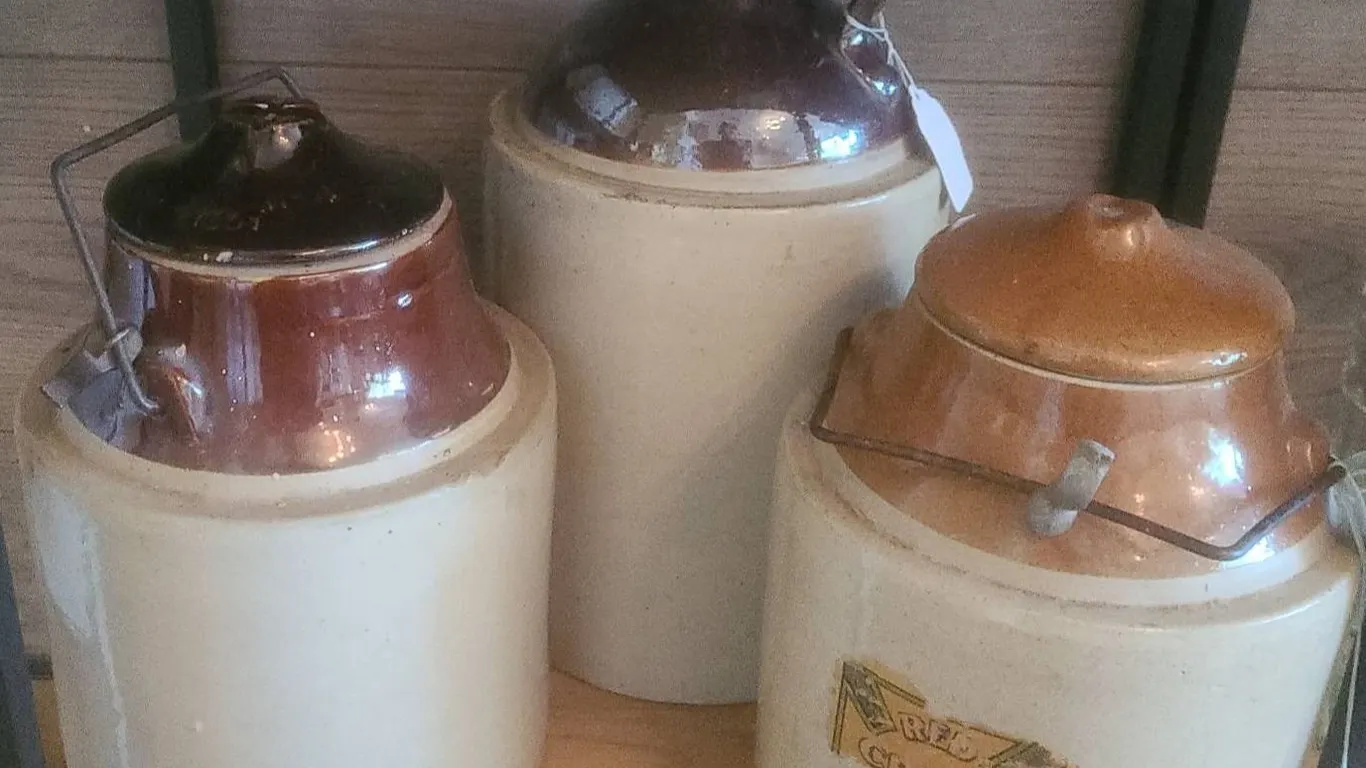 Three Stoneware Crocks