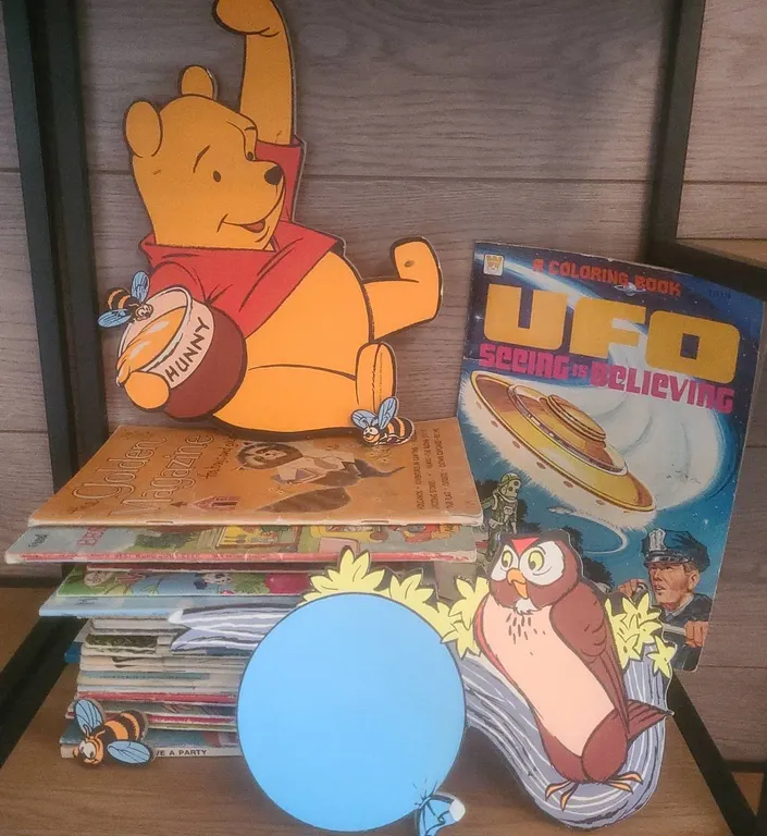 Children's Books with Cutout Decorations, Coloring Books