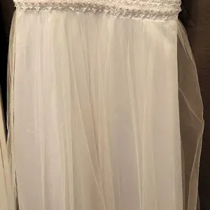 White Bridal Gown with Lace Bodice and Floral Appliqué