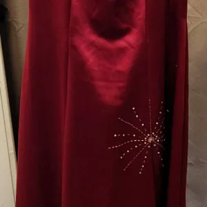 Fashion Design Group Red Formal Gown with Bead Embellishment
