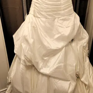 Strapless Bridal Gown Size 10 with Beaded Waist Detail