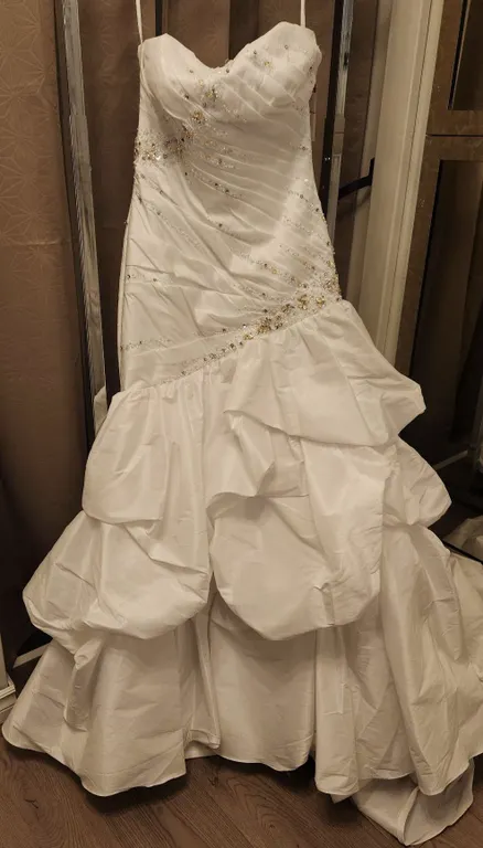 Essence Bridal Gown Size 10 with Beaded and Sequin Detailing