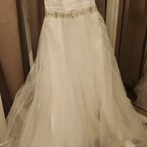 Alfred Angelo Size 8 Bridal Gown with Sequin and Bead Embellishments