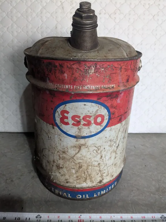Vintage ESSO 5-Gal Gas Pail