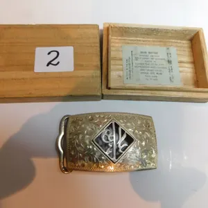 OKUBO BROTHERS STERLING SILVER BUCKLE FOR BELT IN BOX
