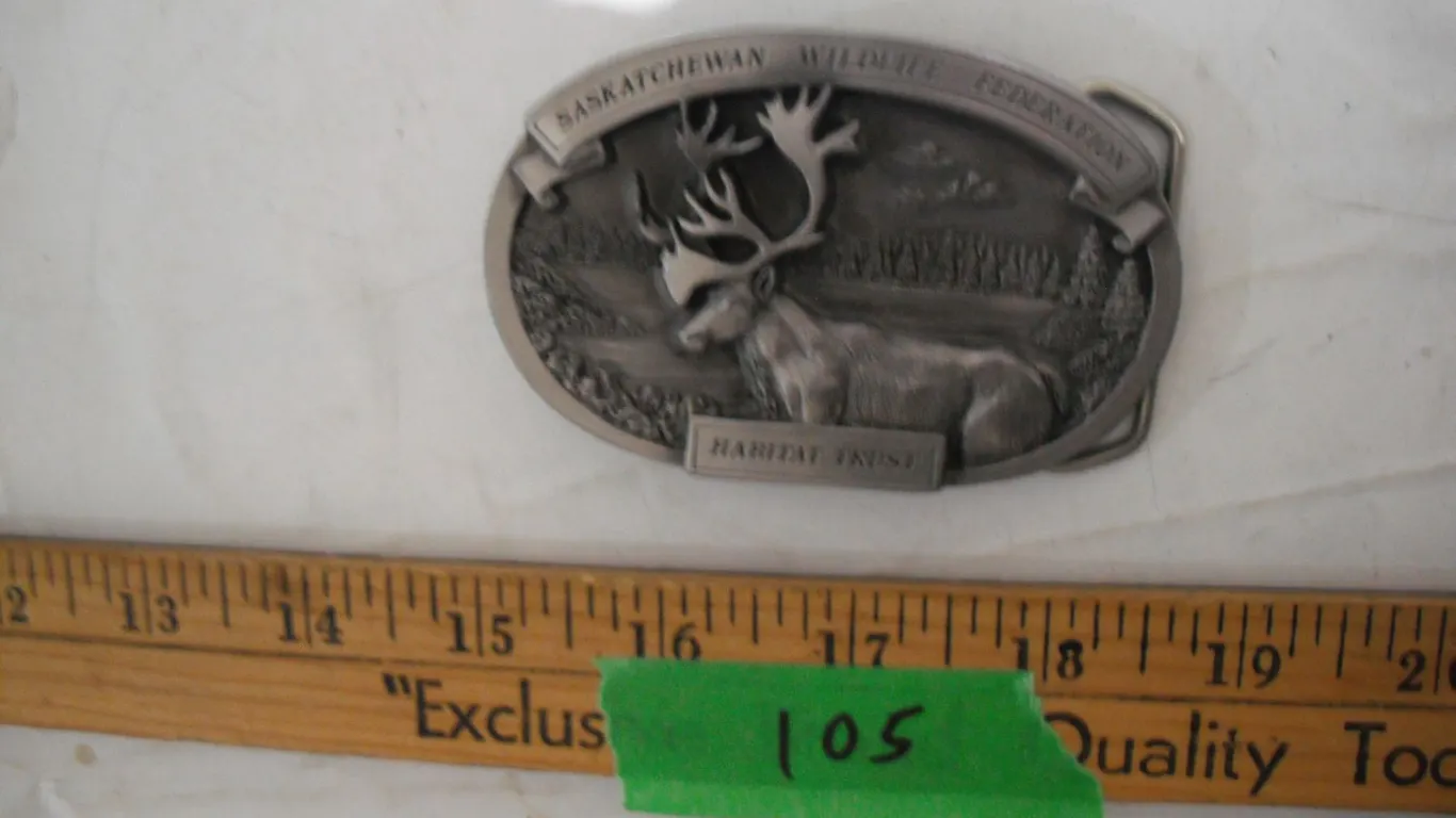 Sask Wildlife Federation Belt Buckle, #212/1500