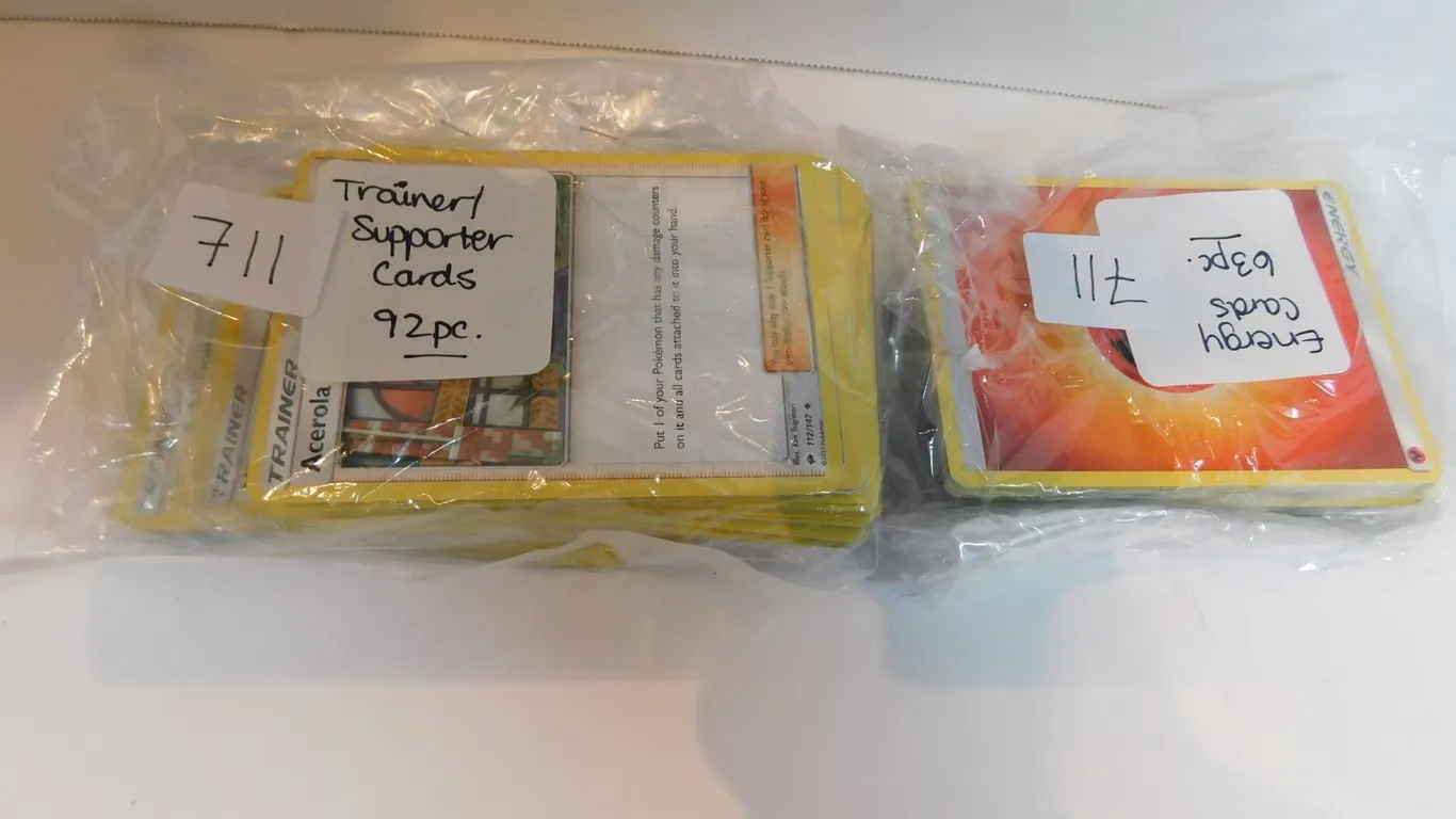 POKEMON ENERGY AND TRAINER SUPPORT CARDS