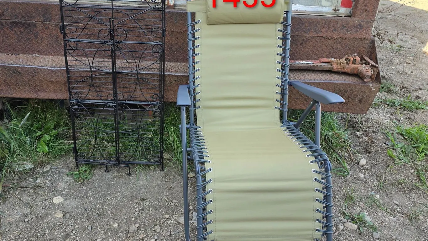 Gravity Lawn Chair, Folding Plant Rack - 21”x 12”x 50”h