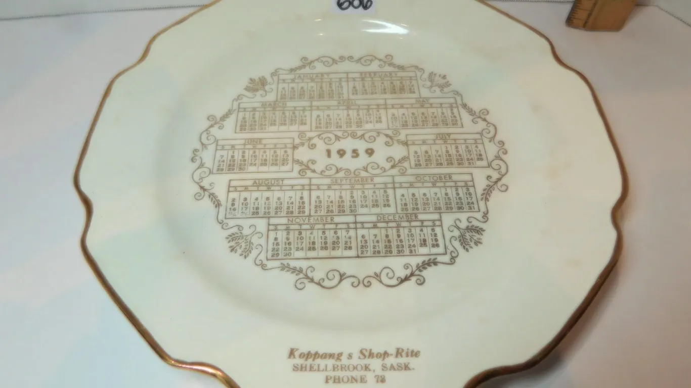 1959 SHELLBROOK CALANDER PLATE
