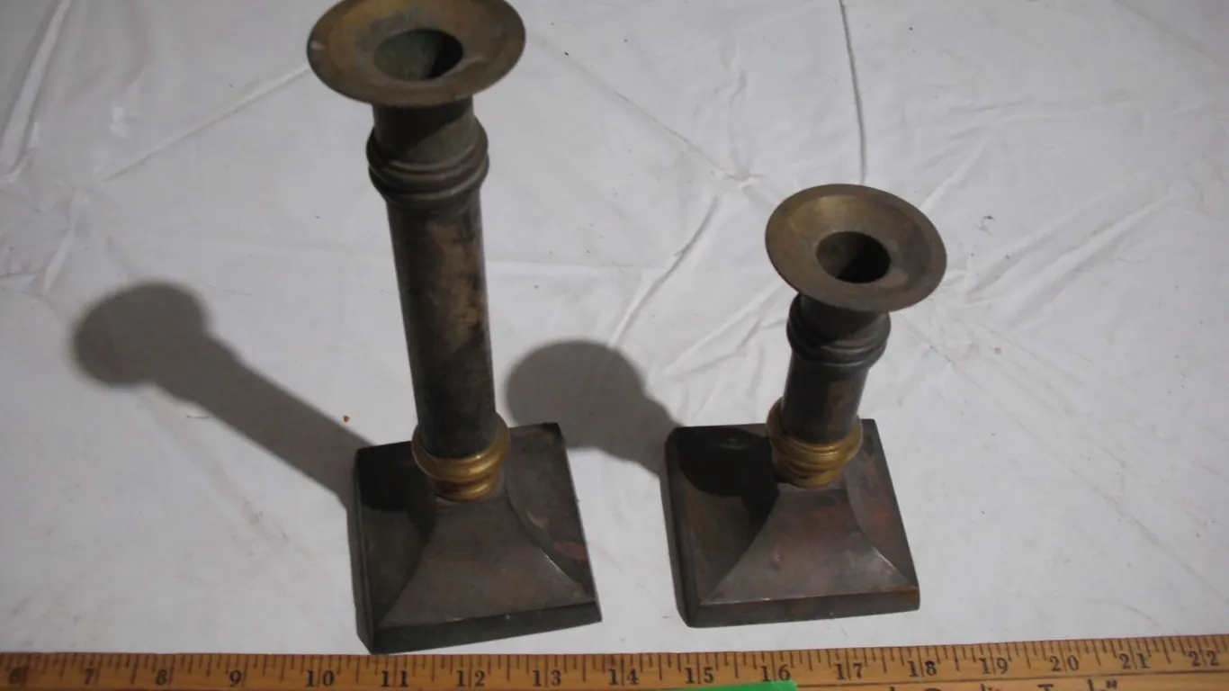 (2) Brass Candlestick Holders