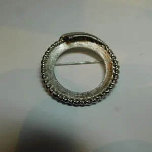 CORO SILVERTONE VINTAGE BROACH SIGNED