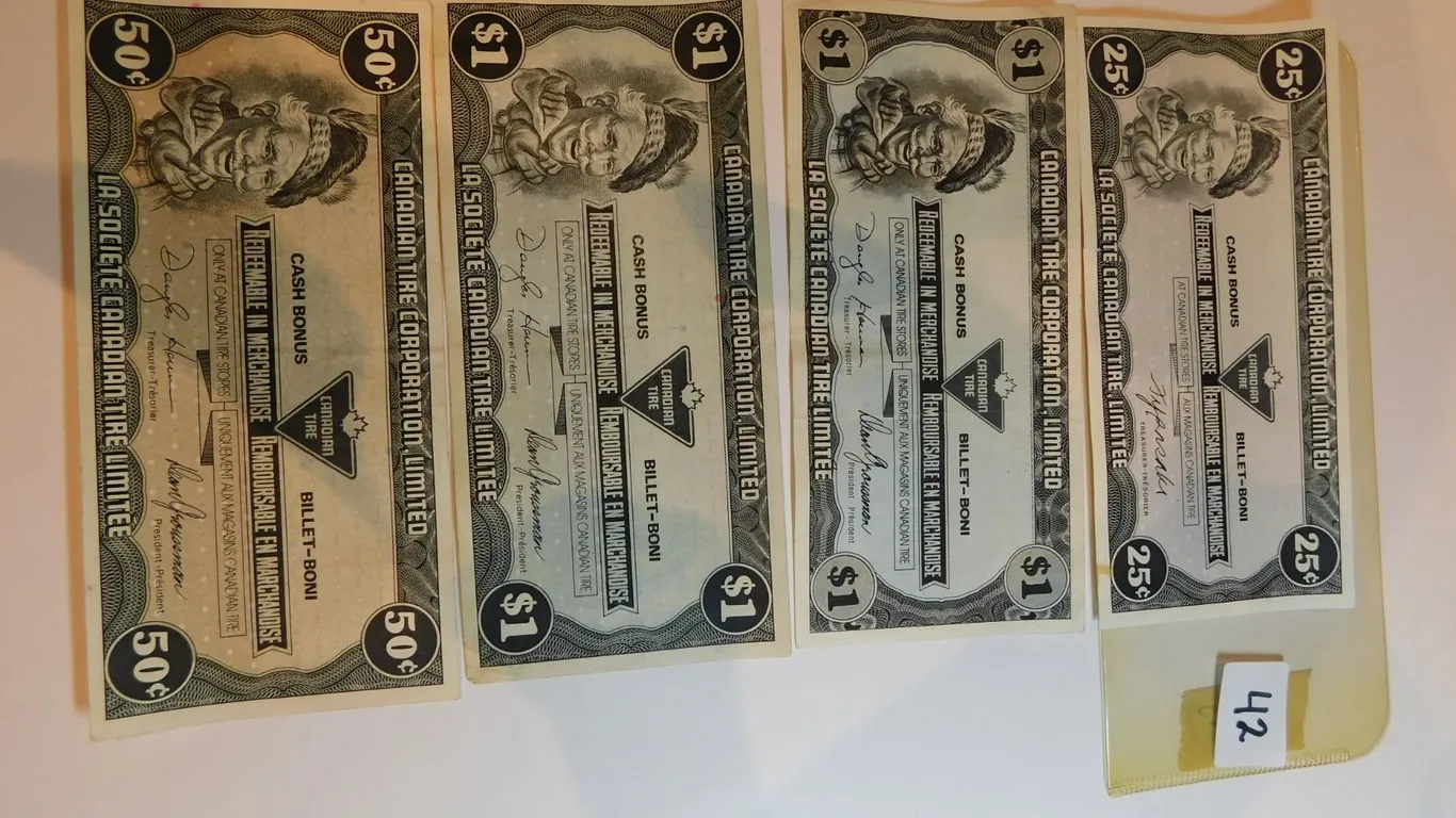 VINTAGE CANADIAN TIRE MONEY