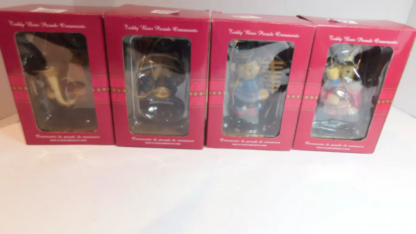 4-COSTCO BEAR ORNAMENTS