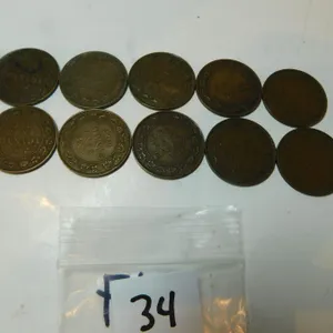1917 LARGE CENT LOT OF 10