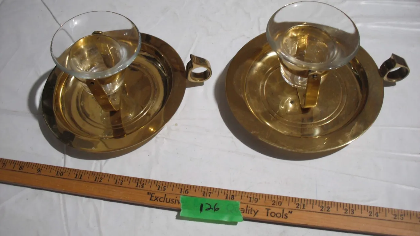 Vintage Brass Nautical Swinging Candlesticks