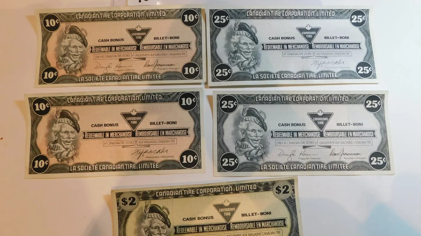 VINTAGE CANADIAN TIRE MONEY