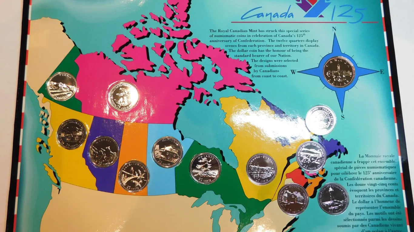 CANADA 125 MAP COIN SET