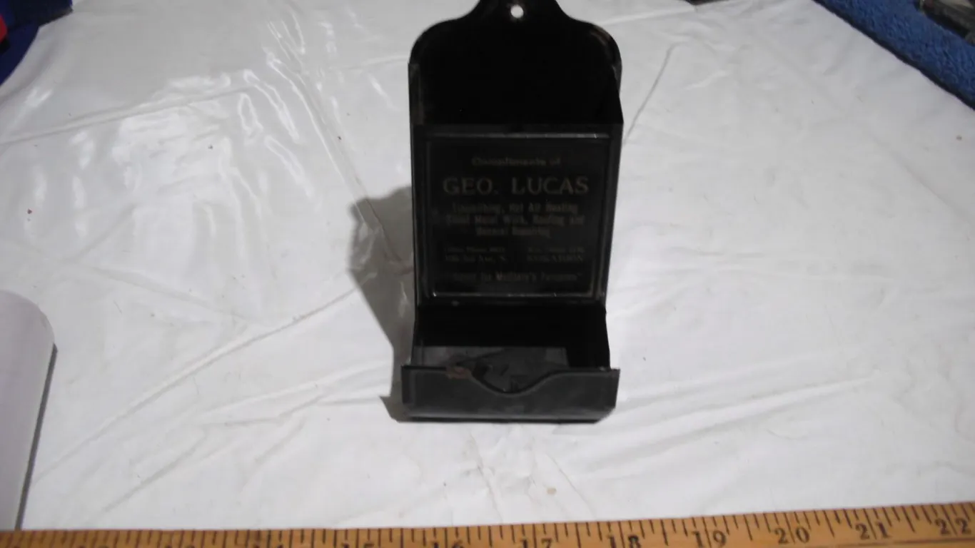 Vintage Advertising Matchbox Holder – Saskatoon