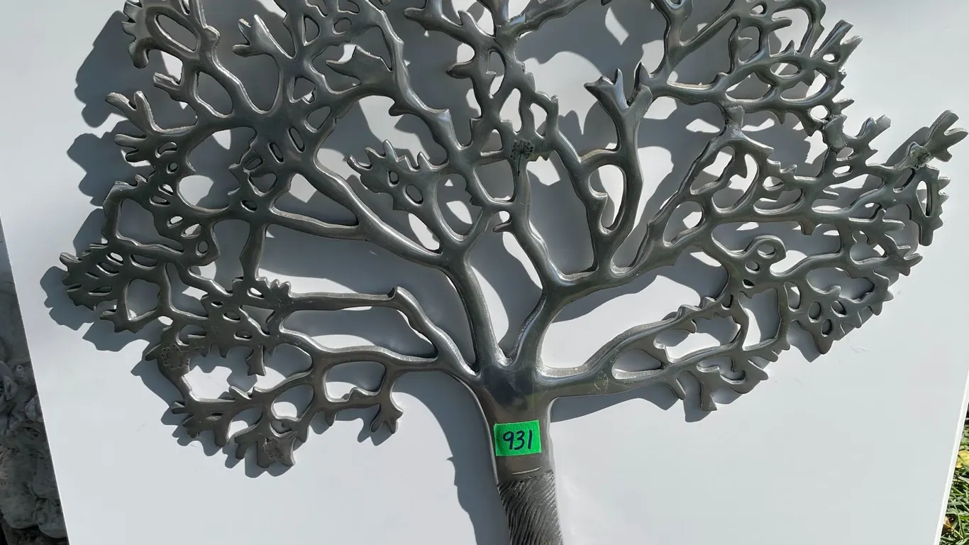 Cast Metal Silver Coloured Tree of Life Wall Art