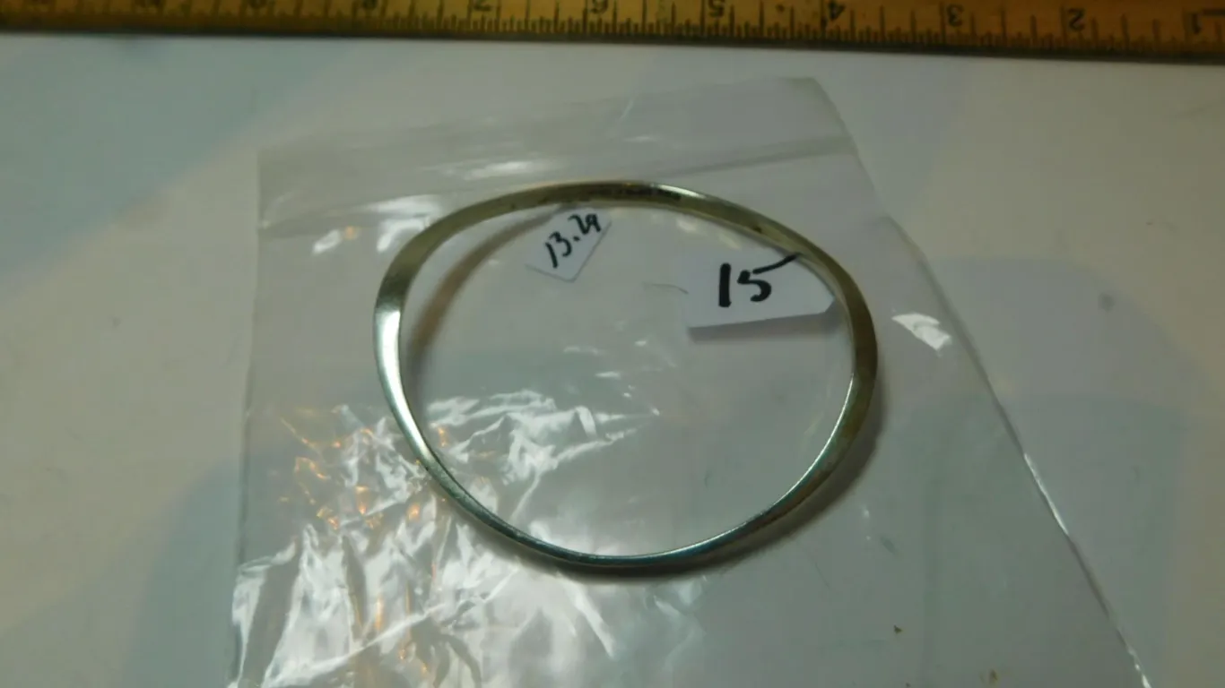 TB-67 925 MEXICAN BRACELET CONCAVE BANGLE 13.2G